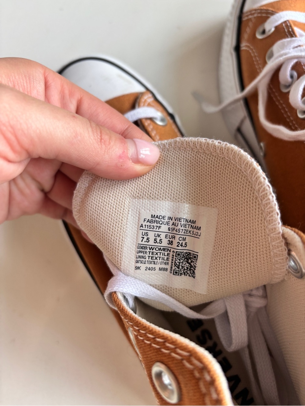 Converse Chuck Taylor Platform High Top Sneakers in Burnt Orange - Picture 6 of 6